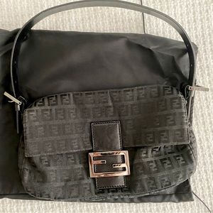 Fendi Zucchino Baguette- Black